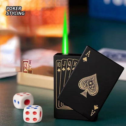 Green Flame Ace Card Torch Flame Lighter 2