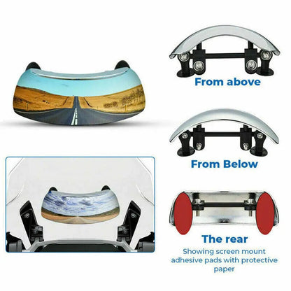 Universal Motorcycle Wide Angle Rearview Mirror 2