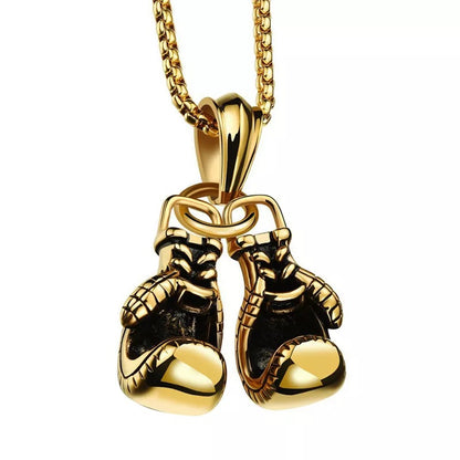 Fitness Boxing Gloves Metal Necklace 2