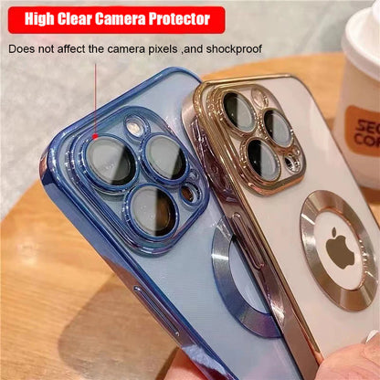 Clean Lens Luxury Transparent Plating Logo  iPhone Case 2