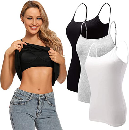Tank Top Camisole With Built-in Bra 2