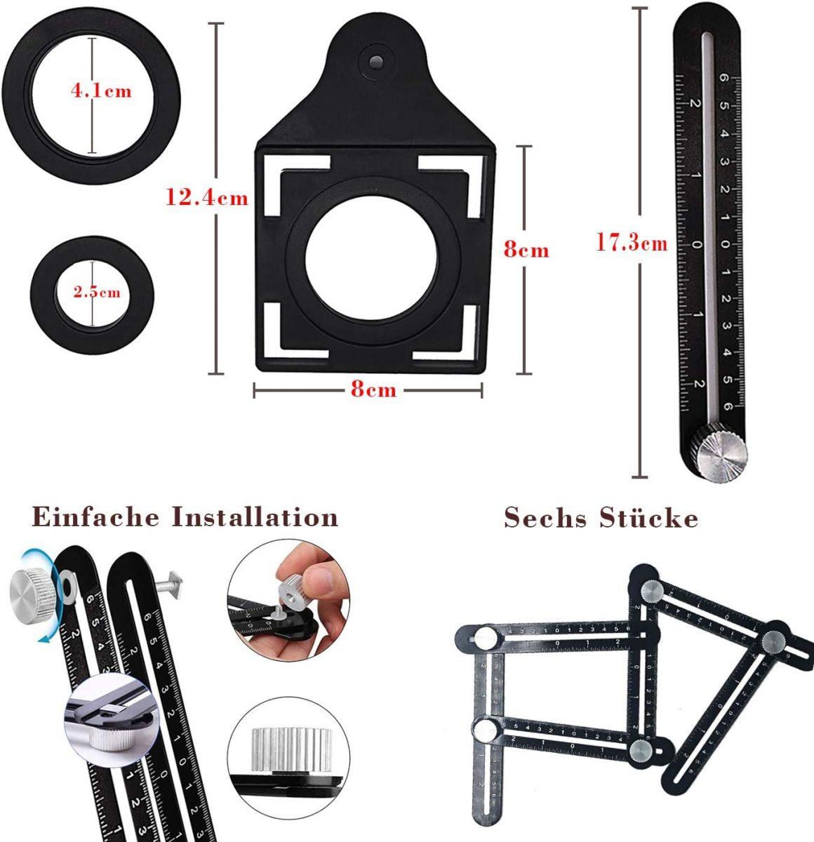 Six-Sided Aluminum Alloy Angle Measuring Tool 2