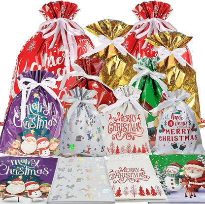 Drawstring Christmas Gift Bags-15PCS 2