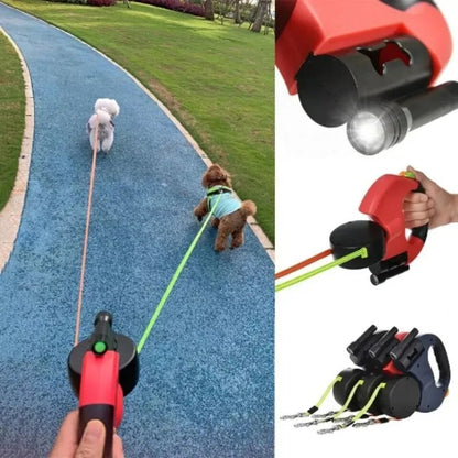 Dual Reflective Retractable 360°  Zero Tangle Dog Leash 2