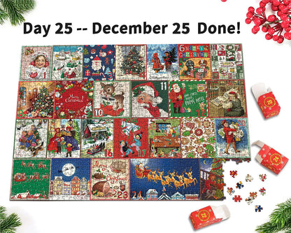 Christmas Advent Calendar Jigsaw Puzzle 1000pcs 2