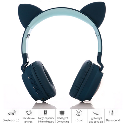 Wireless Cat Ear Headphones Bluetooth Headset 2