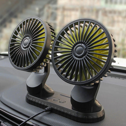 360° Rotatable Car Cooling Dual Fan 2
