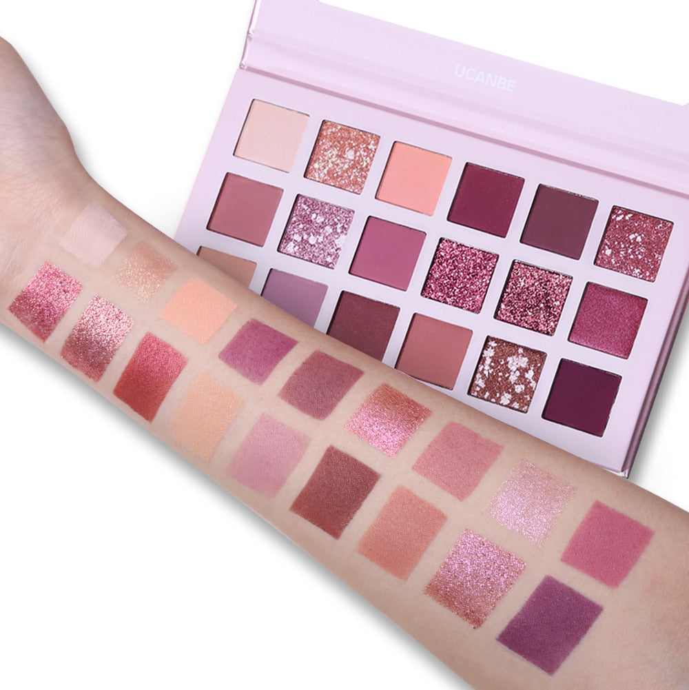 Glitter Matte Nude Eye Shadow 18 Color-Aromas Palette 2
