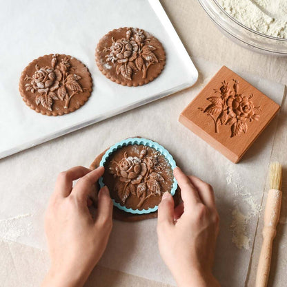 Cookie cutter - Provance rose cookie stamp 2