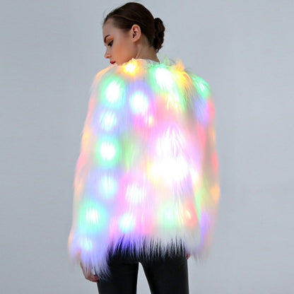 FAUX FUR COAT WITH LED 2