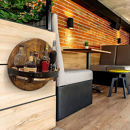 Bourbon whiskey barrel shelf 2