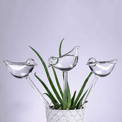 Bird Shaped Plant Self Watering Glass Globes 2