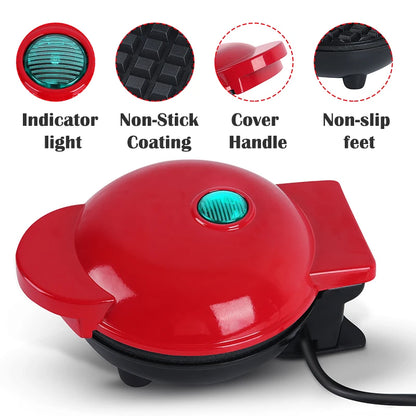 Round Non-Stick Electric Mini Waffle Maker Machine 2