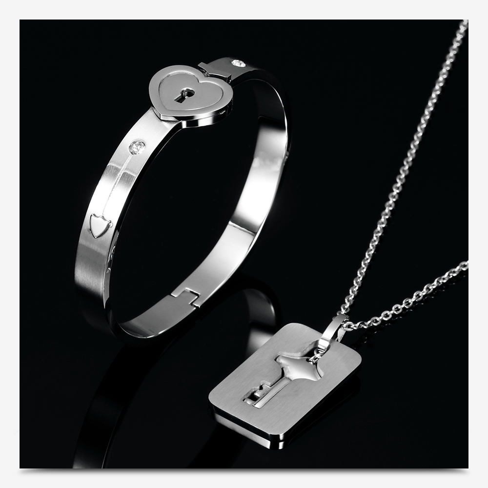 Love Lock Your Heart Bracelet Set 2