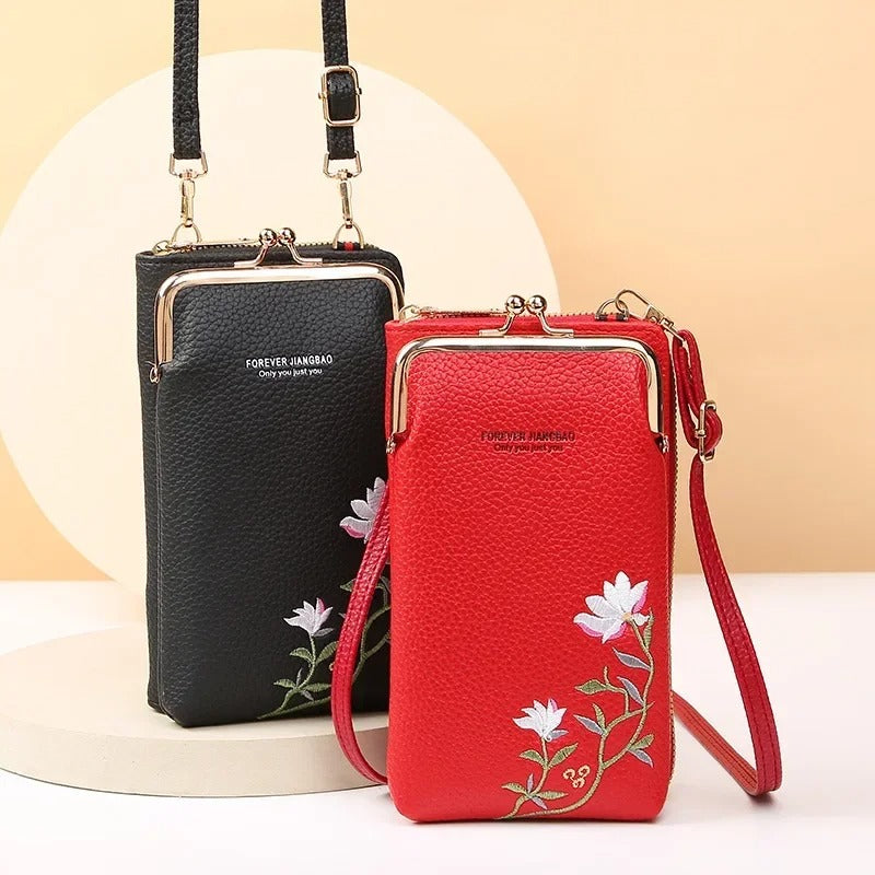 Women Sling Cross-Body Wallet with Mobile Cell Phone Holder 2