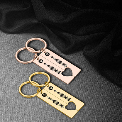 Custom Spotify Code Keychain Heart 2