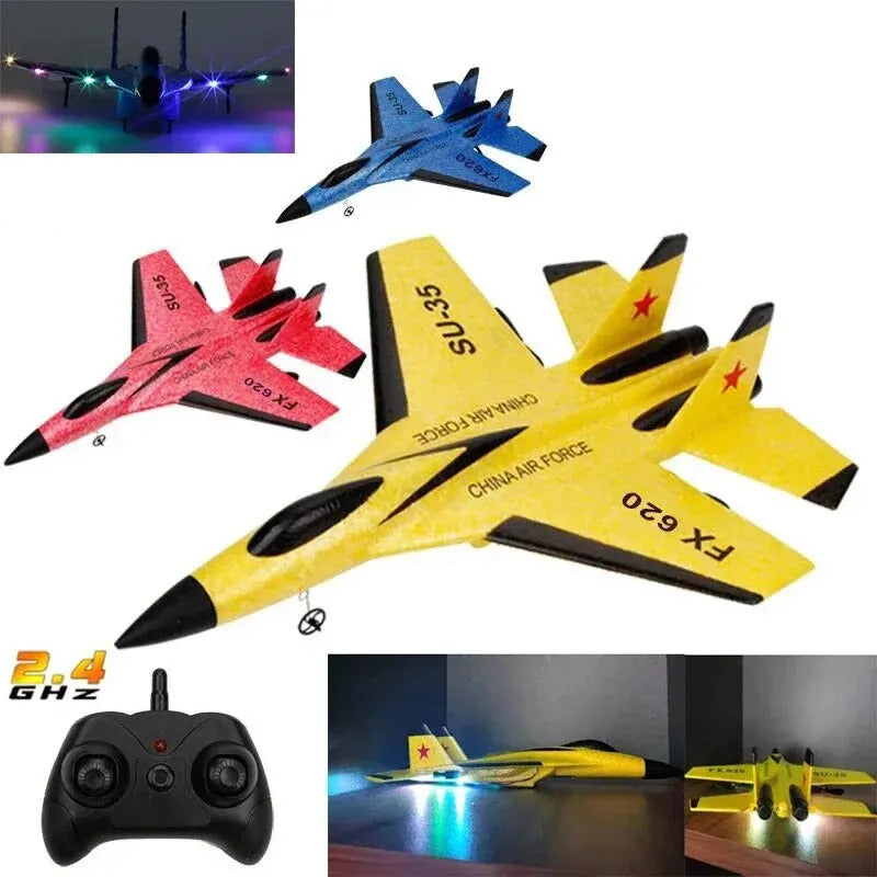 Remote Control LED Glider Airplane – Flying Model Aircraft with Lights for Kids & Adults 2