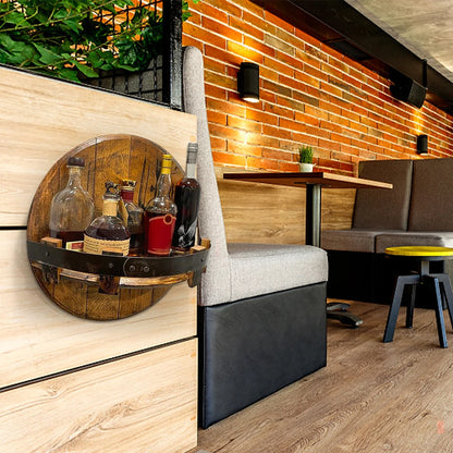 Bourbon whiskey barrel shelf 2
