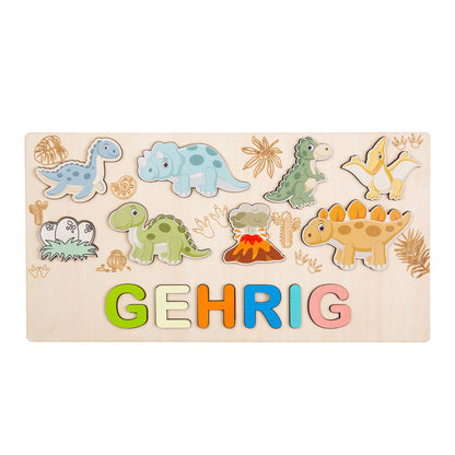 Personalized Wooden Animal Custom Name Puzzle 2