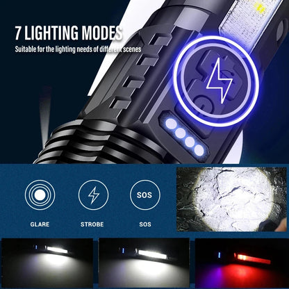 High Power Tactical Led  Emergency Warnings Flashlight Light 2