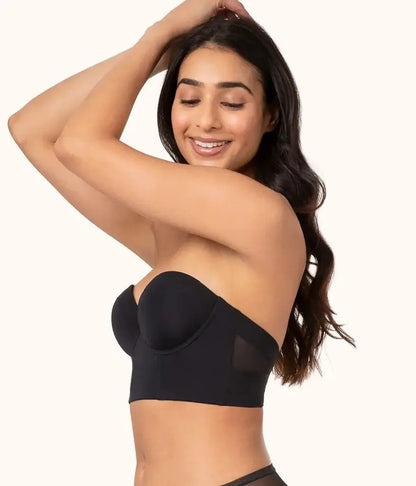 Women's Full Bust and Full Figure Strapless Longline Bra 2