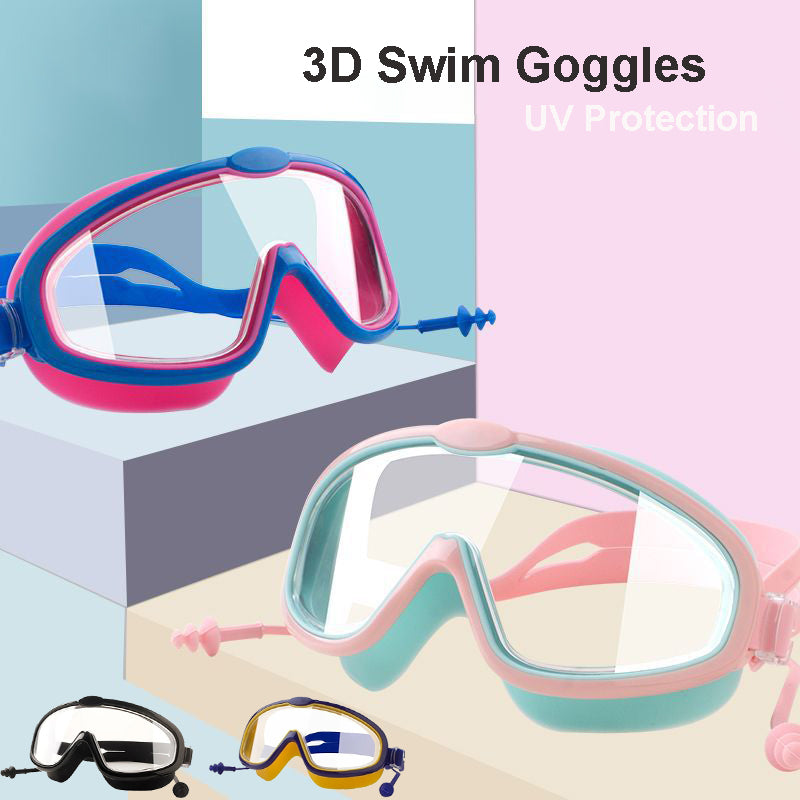 Anti-Fog UV Protection Swimming Glasses With Earplugs 2