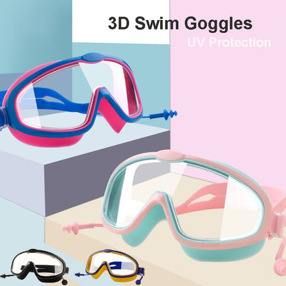 Anti-Fog UV Protection Swimming Glasses With Earplugs 2