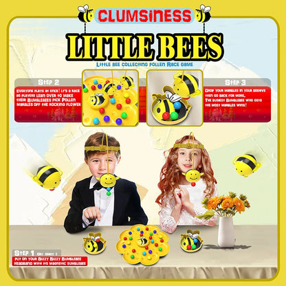 Clumsiness Little Bees - Bees Eating Pollen Puzzle Board Game 2