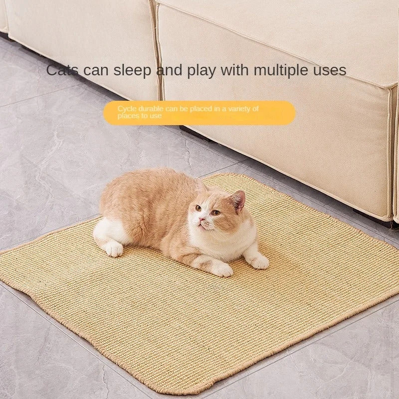 Sisal Cat Scratching Mat – Wall-Mounted Furniture Protector Pad for Cat Paw Training 2
