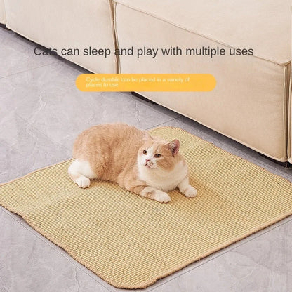Sisal Cat Scratching Mat – Wall-Mounted Furniture Protector Pad for Cat Paw Training 2