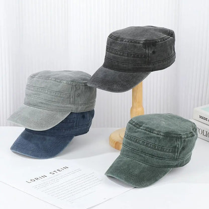 Classic Military-Style Cotton Cadet Cap ? 2
