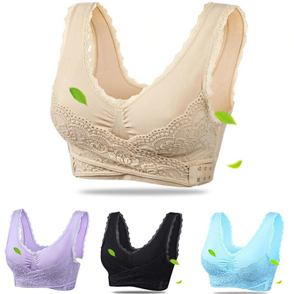 Front Cross Wireless Lace Lift Comfort Bra 2