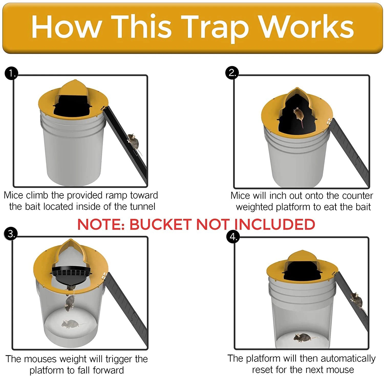Flip N Slide Bucket Lid Mouse Trap 2