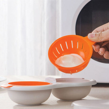 BPA Free Microwave Double Cup Perfect Eggs Poacher 2
