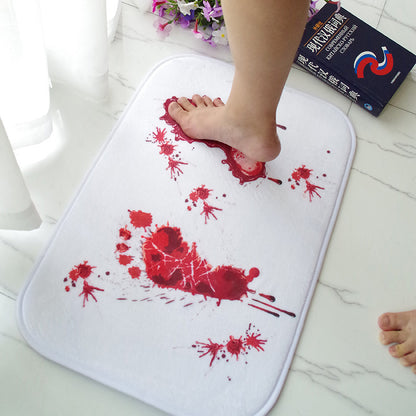 Anti-Slip Bloody Footprints Bath Mat 2