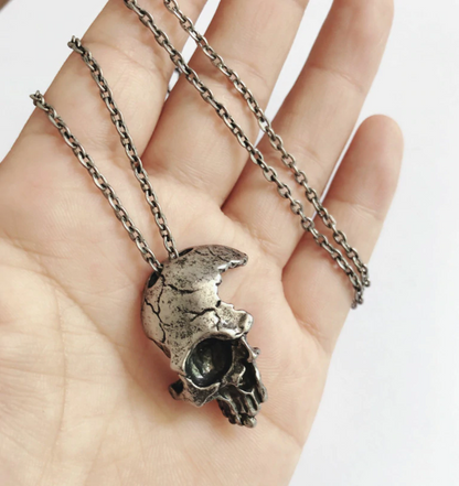 HANDMADE SHATTERED SKULL NECKLACE 2