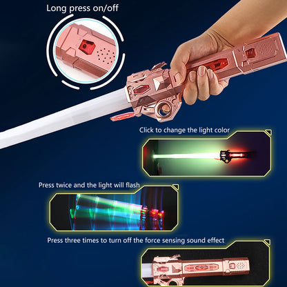 RGB Laser Sword Retractable Flash Lightsaber Toy 2