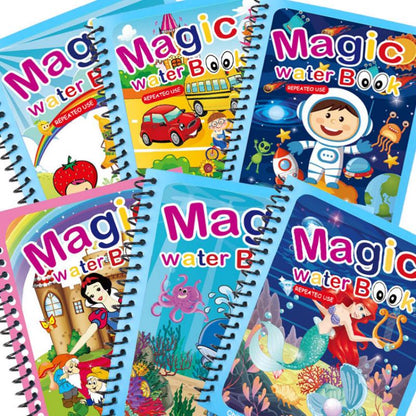 Reusable Magic Water Painting Book- Set of 4 2