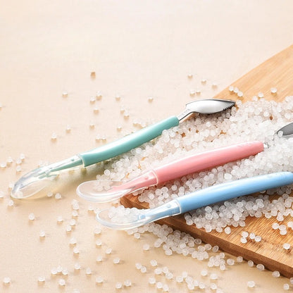 Double Head Baby Silicone Food Spoon 2