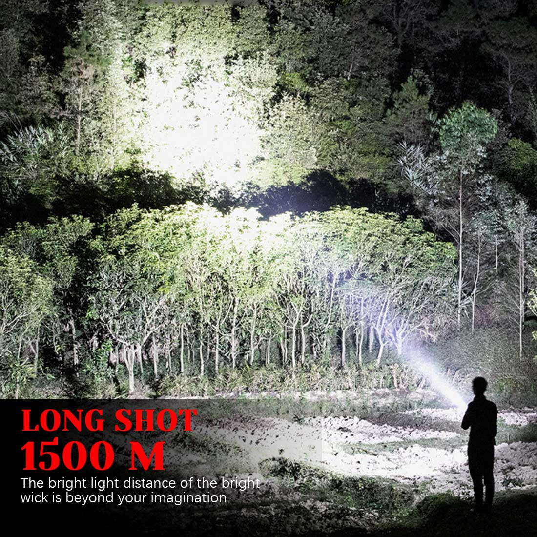 Rechargeable Handheld Spotlight Flashlight 90000 High Lumens 2