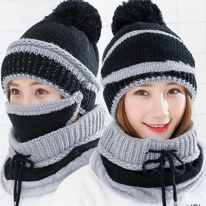 Beanie Hat with Scarf and Mask 2