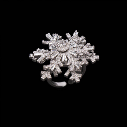 Rotatable Snowflake Ring 2