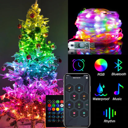 Christmas Tree RGB Lights Smart Bluetooth Control 2