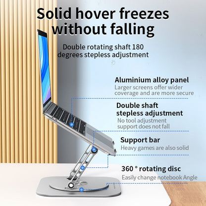 Adjustable 360° Rotating Aluminum Laptop Stand 2