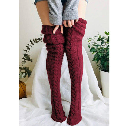Cable Knit Stockings Women 2