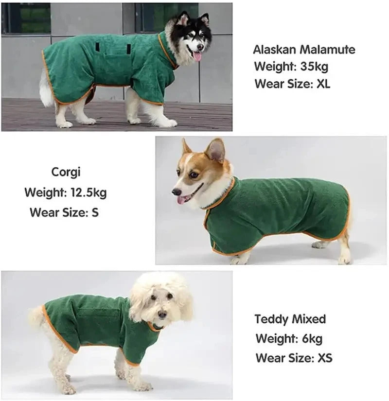 Super Absorbent Pet Microfiber Bathrobe 2