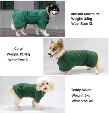 Super Absorbent Pet Microfiber Bathrobe 2