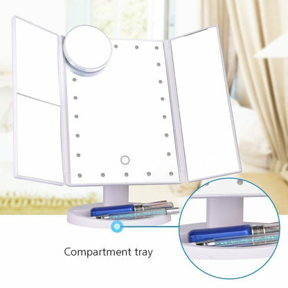 LED Touch Screen Makeup Mirror 1X 2X 3X 10X 2