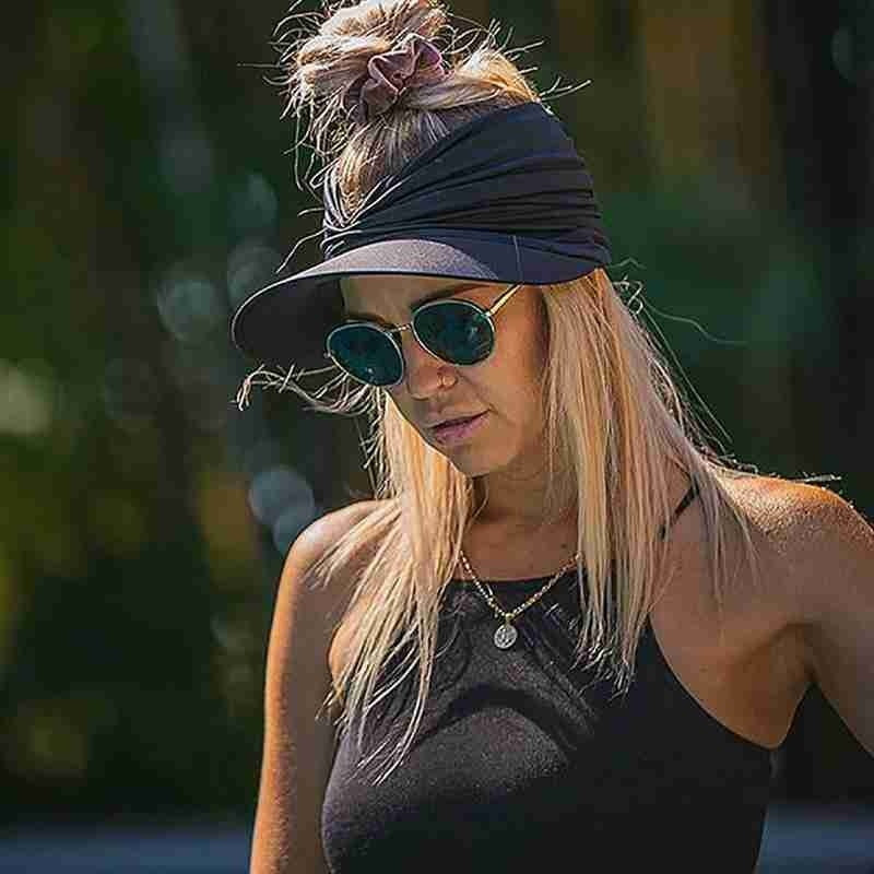 Women's Summer Sun Visor  Hallow Top Outdoor Hat 2