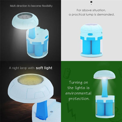 LED Salt Water Chemical Powered Night Light Portable Desk Lamp - Blue 2